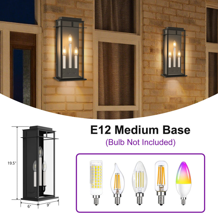 Solstice Outdoor Wall Lantern With Dusk To Dawn #7072