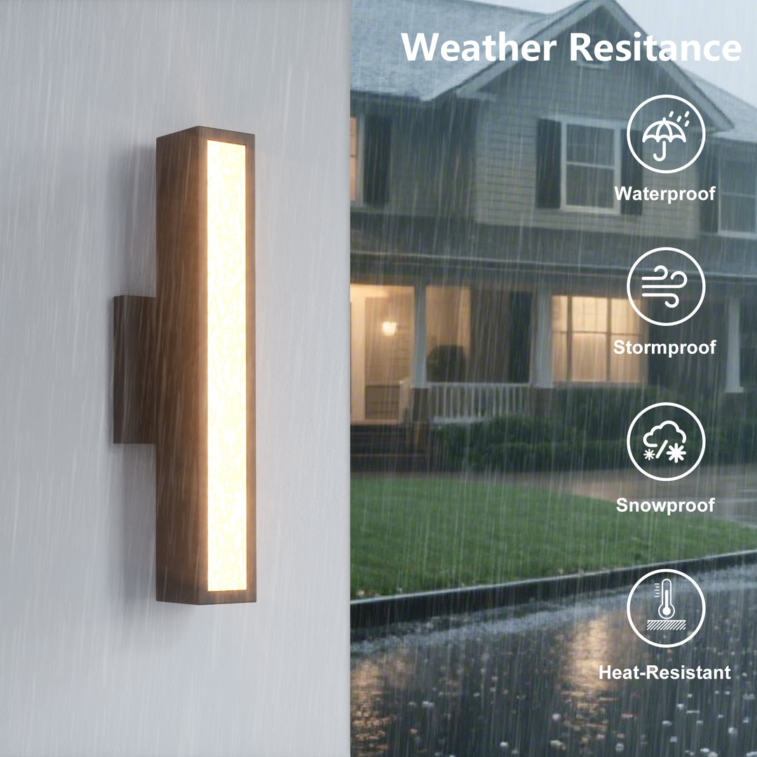 Solstice 1 - Light 15.4"H Led Aluminum Outdoor Wall Light (Set of 2) #7074