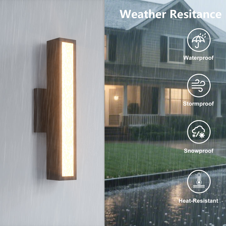 Solstice 1 - Light 15.4"H Led Aluminum Outdoor Wall Light (Set of 2) #7074