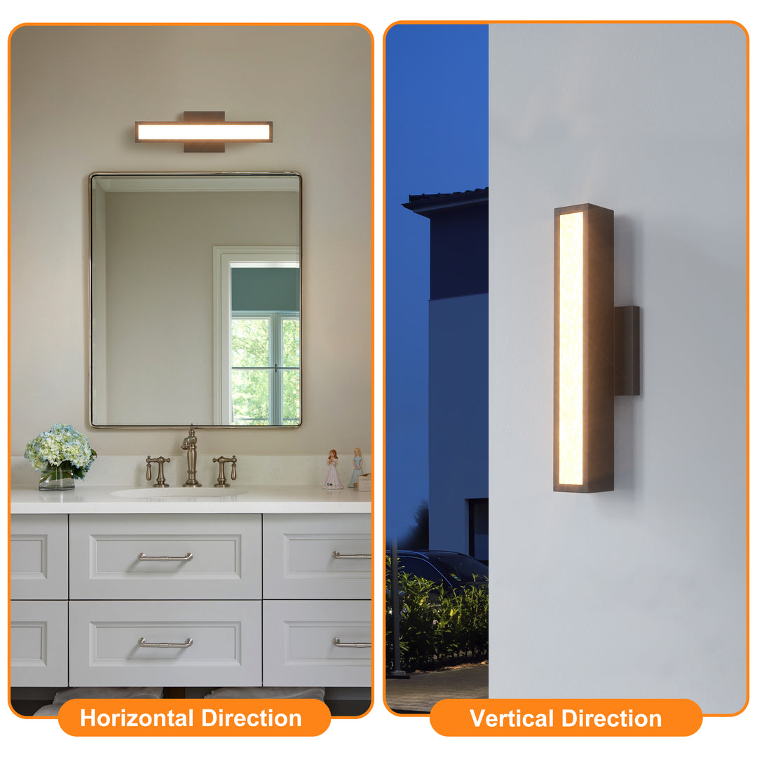 Solstice 1 - Light 15.4"H Led Aluminum Outdoor Wall Light (Set of 2) #7074