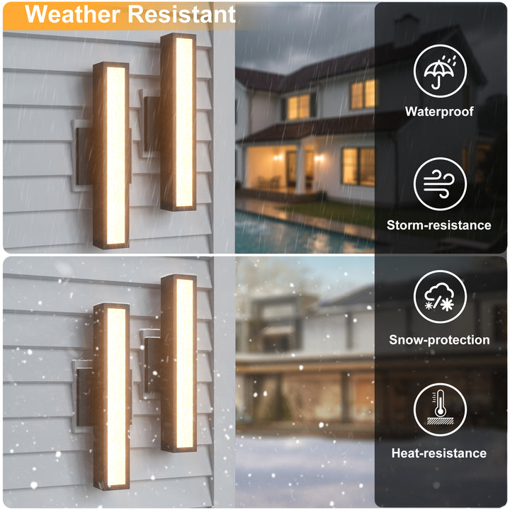 Solstice 1 - Light 15.4"H Led Aluminum Outdoor Wall Light (Set of 2) #7074
