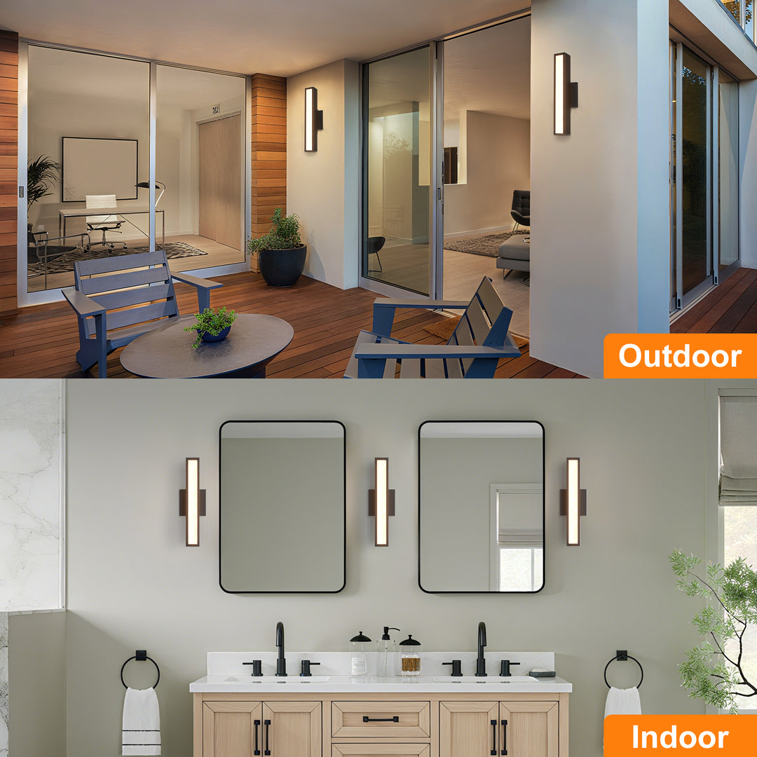 Solstice 1 - Light 15.4"H Led Aluminum Outdoor Wall Light (Set of 2) #7074