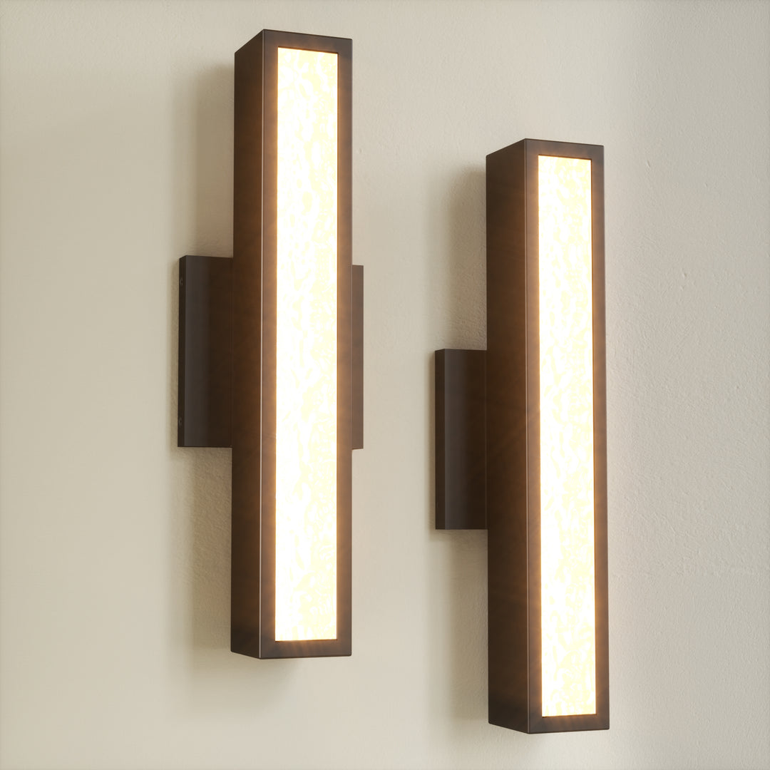 Solstice 1 - Light 15.4"H Led Aluminum Outdoor Wall Light (Set of 2) #7074