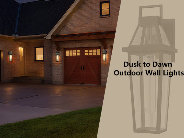 Solstice 1 - Light 18.4"H Tempered Glass Outdoor Wall Light With Dusk To Dawn #7075