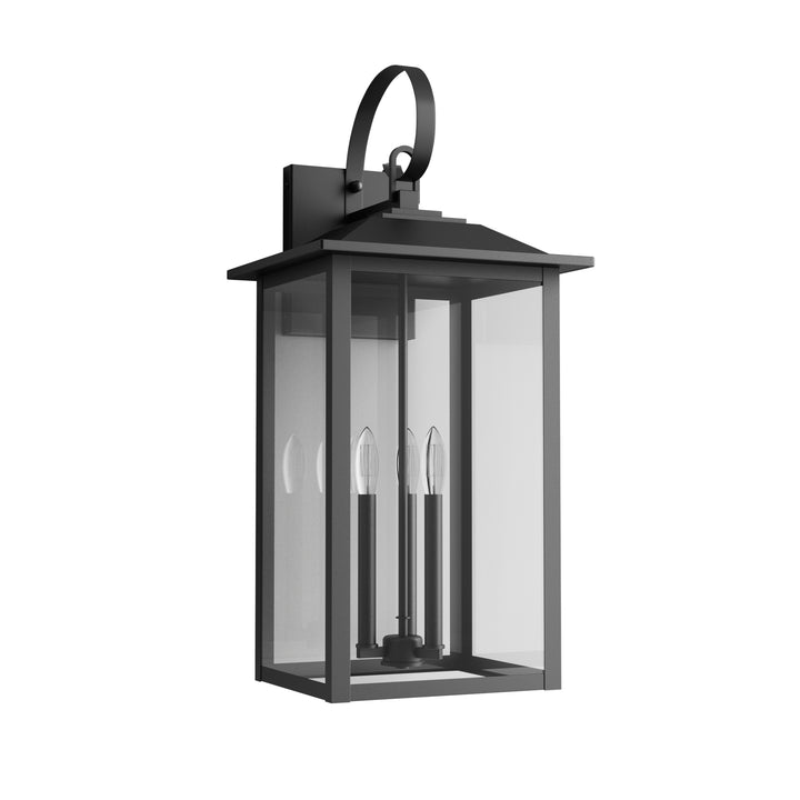 Solstice 25"H 3-Light Tempered Glass Outdoor Wall Lantern With Dusk To Dawn #7077
