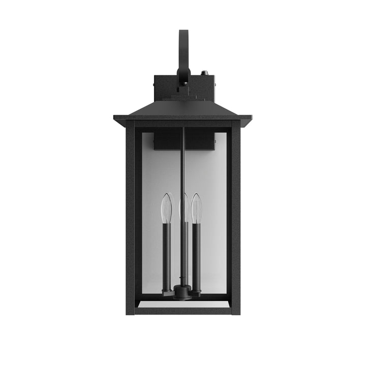 Solstice 25"H 3-Light Tempered Glass Outdoor Wall Lantern With Dusk To Dawn #7077