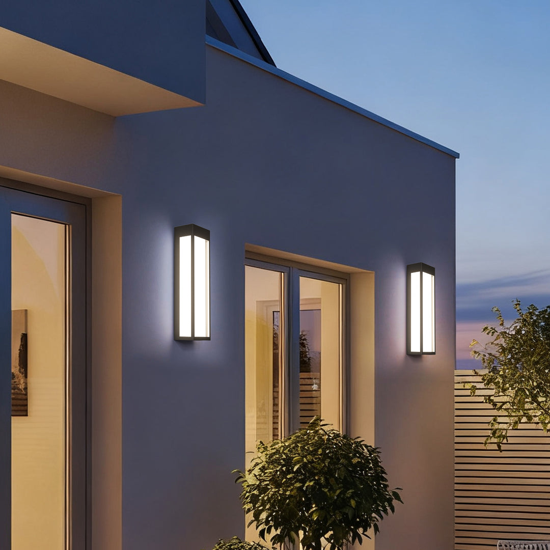 Radiance 1 - Light 19.6''H Dimmable Led Black Iron Outdoor Wall Light #7086