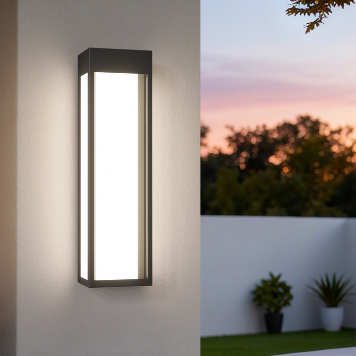 Radiance 1 - Light 19.6''H Dimmable Led Black Iron Outdoor Wall Light #7086