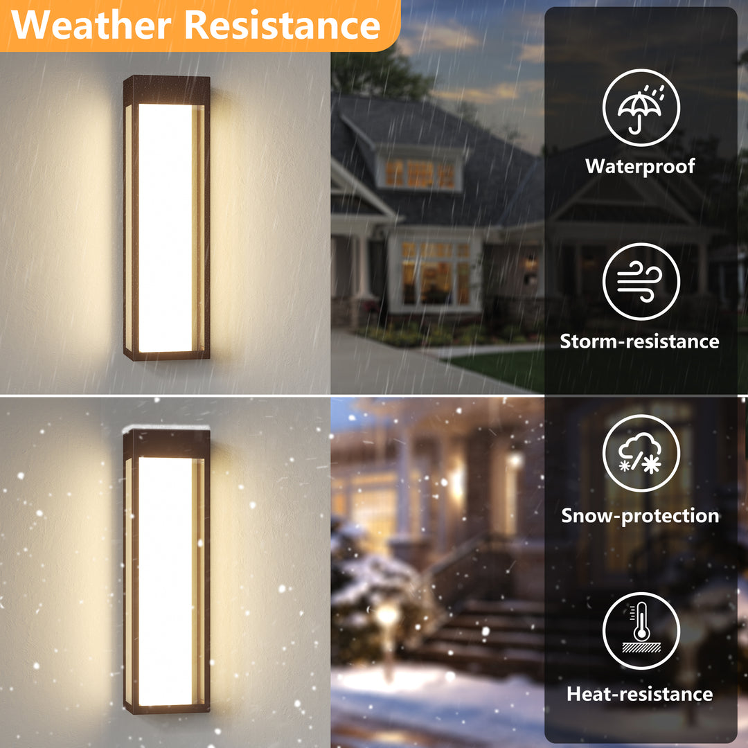 Terrain 1 - Light 19.6''H Dimmable Led Black Iron Outdoor Wall Light #7086