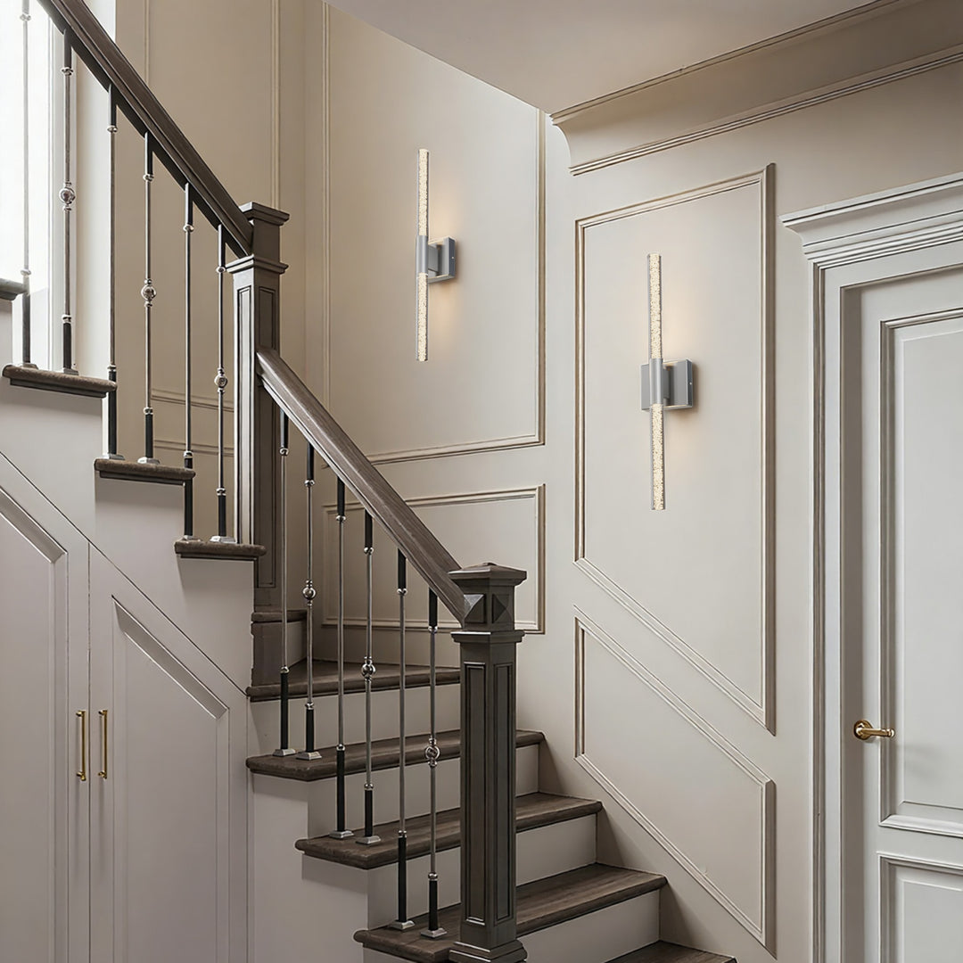 Glint 24''H Dimmable Led Outdoor Sconce With Tempered Glass #7082