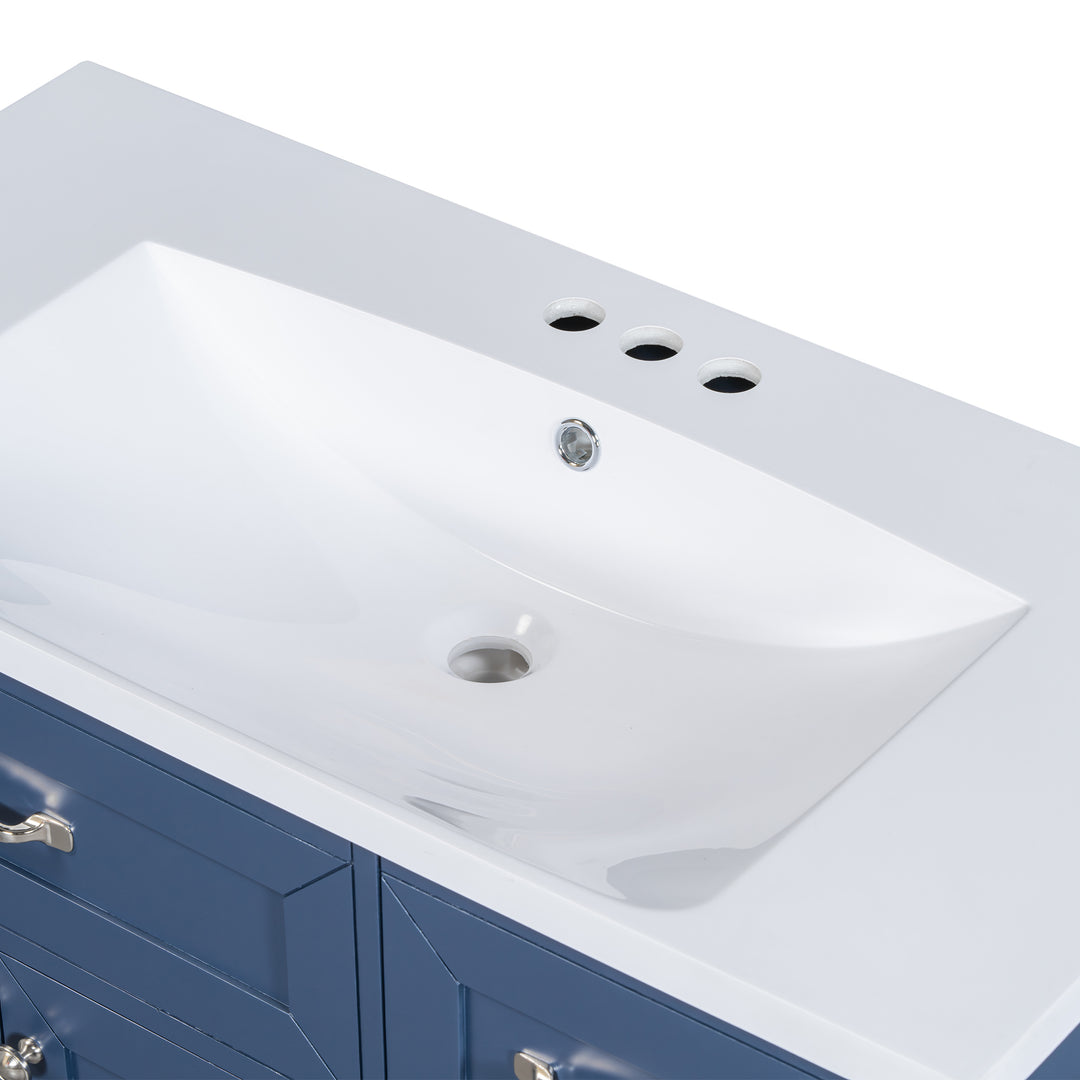 36'' Single Bathroom Vanity Cabinet With Ceramic Top #BV-007