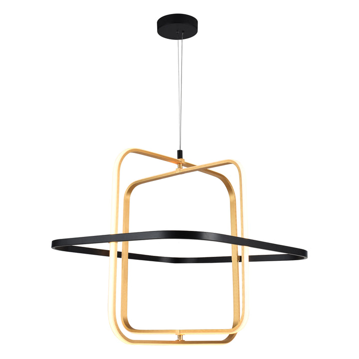 Maxax 3 - Light Modern Square Led Chandelier  #MX57632-BG-3P