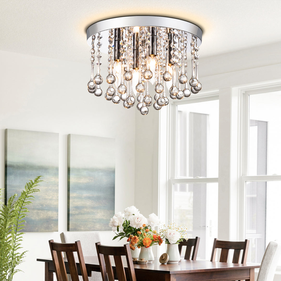 Maxax 4 - Light 11.8in Crystal Pendant Ceiling Lamp #MX19067