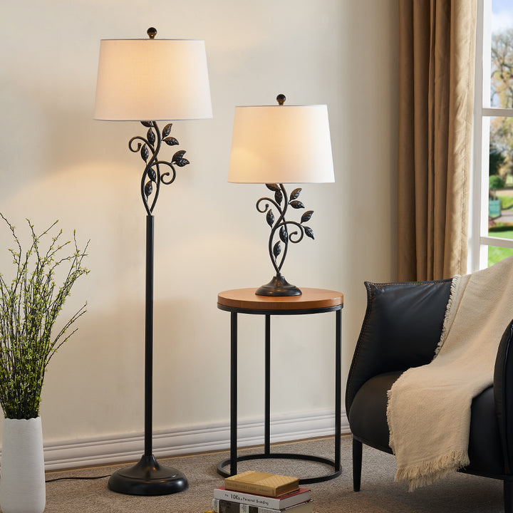 62" Farmhouse Iron Floor Lamp with 3 Way Dimmable Rotary Switch Standing Lamp for Living Room Bedroom #F04
