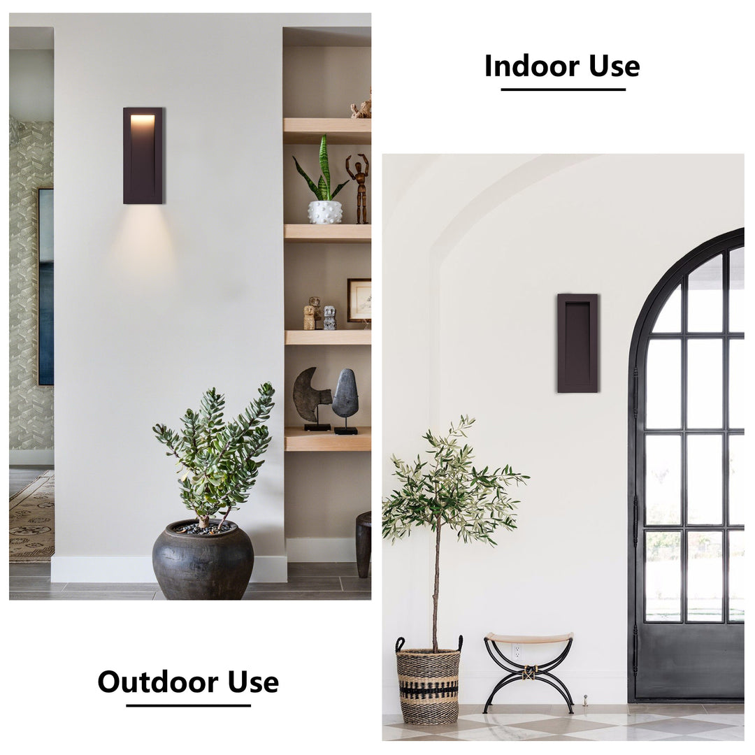 Solstice 15''H Dimmable Led Matte Black Iron Outdoor Wall Light #7085