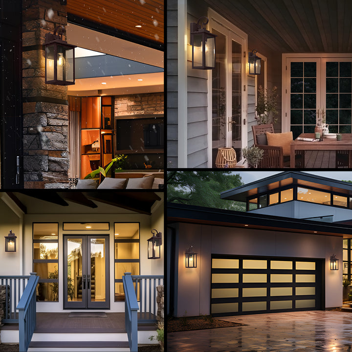 Radiance Glass Outdoor Wall Light with Dusk to Dawn #7042