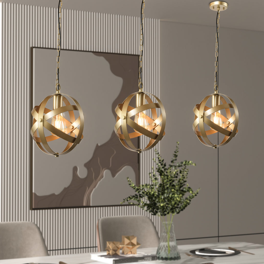 1 - Light Champagne Gold Pendant Light