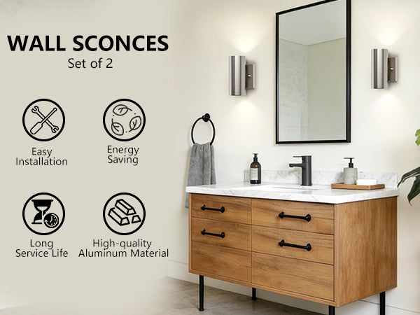 Dusk Black Dimmable Led Wall Sconces (Set of 2) #OW7121