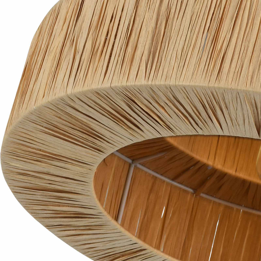 Maxax 1-Lights Round Raffia Paper Curtain Recessed Ceiling Lights #MX5003