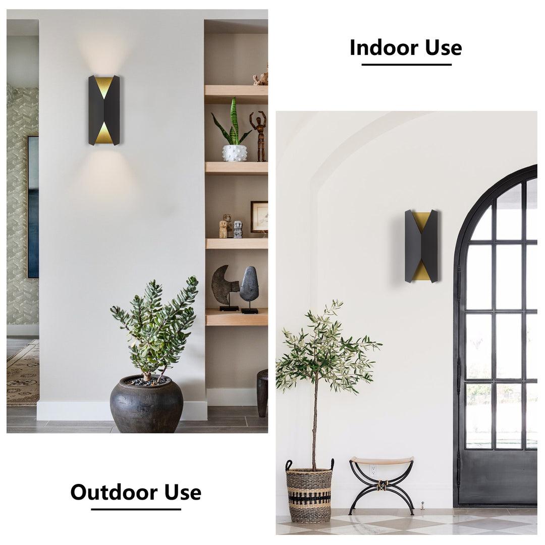 Brandalynn 2 - Lights 15''h Led Outdoor Wall Sconce #7081