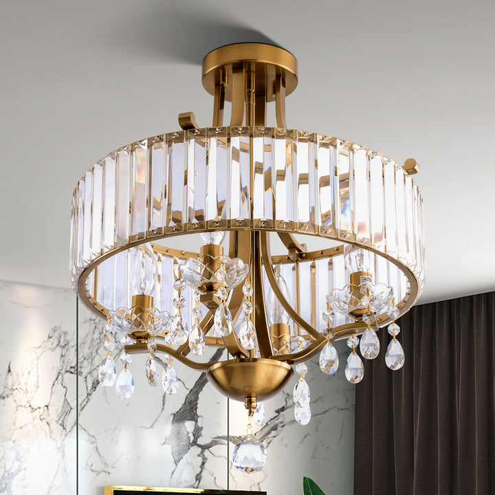 Crystal Semi Flush Mount Ceiling light