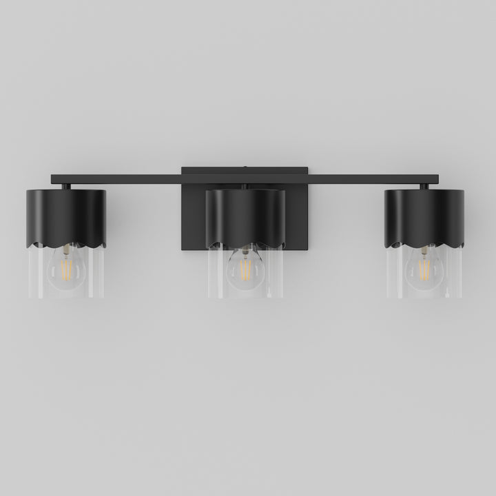 Lumin 3-light Dimmable Vanity Light With Scalloped Metal Shade