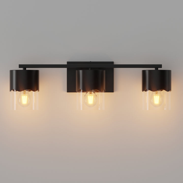 Lumin 3-light Dimmable Vanity Light With Scalloped Metal Shade