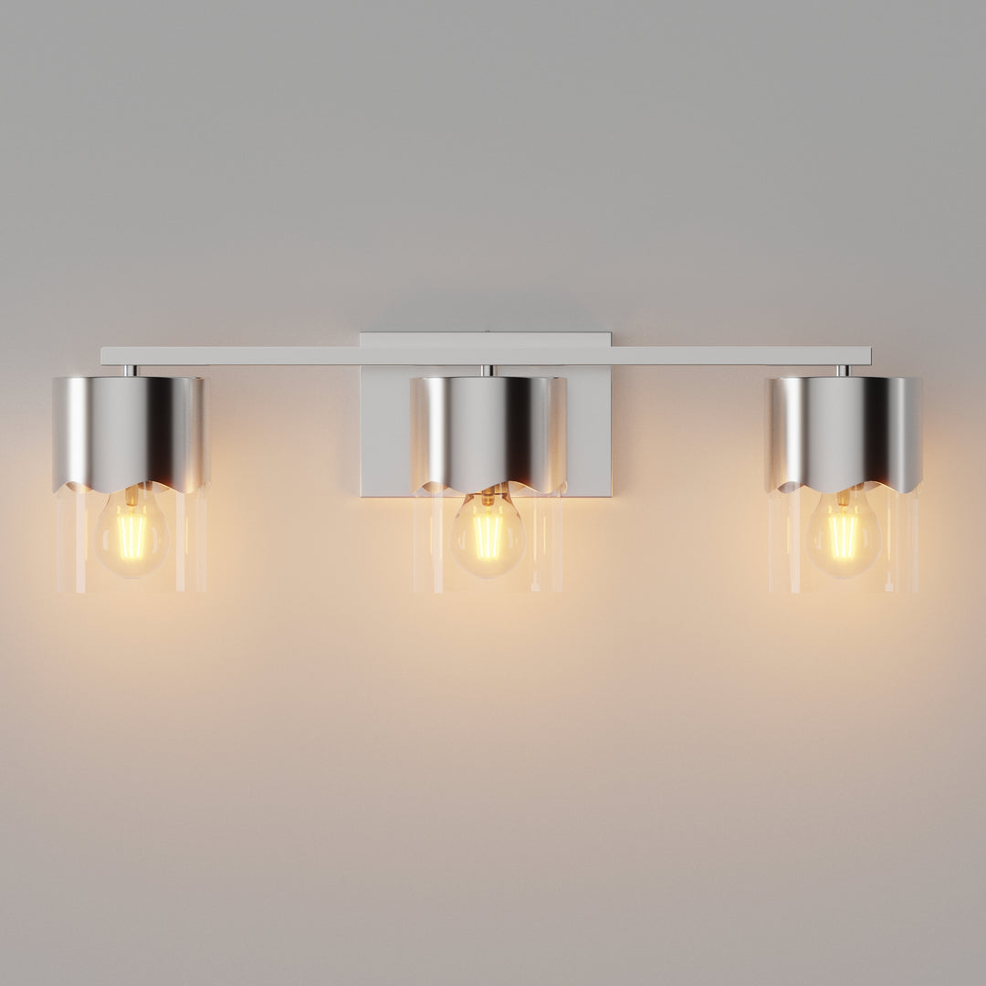 Lumin 3-light Dimmable Vanity Light With Scalloped Metal Shade