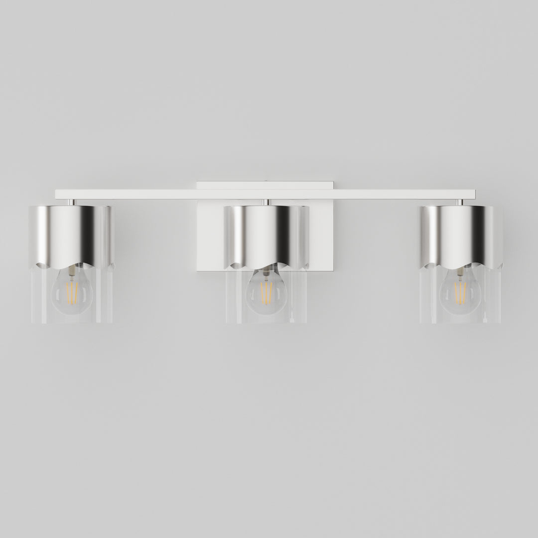 Lumin 3-light Dimmable Vanity Light With Scalloped Metal Shade