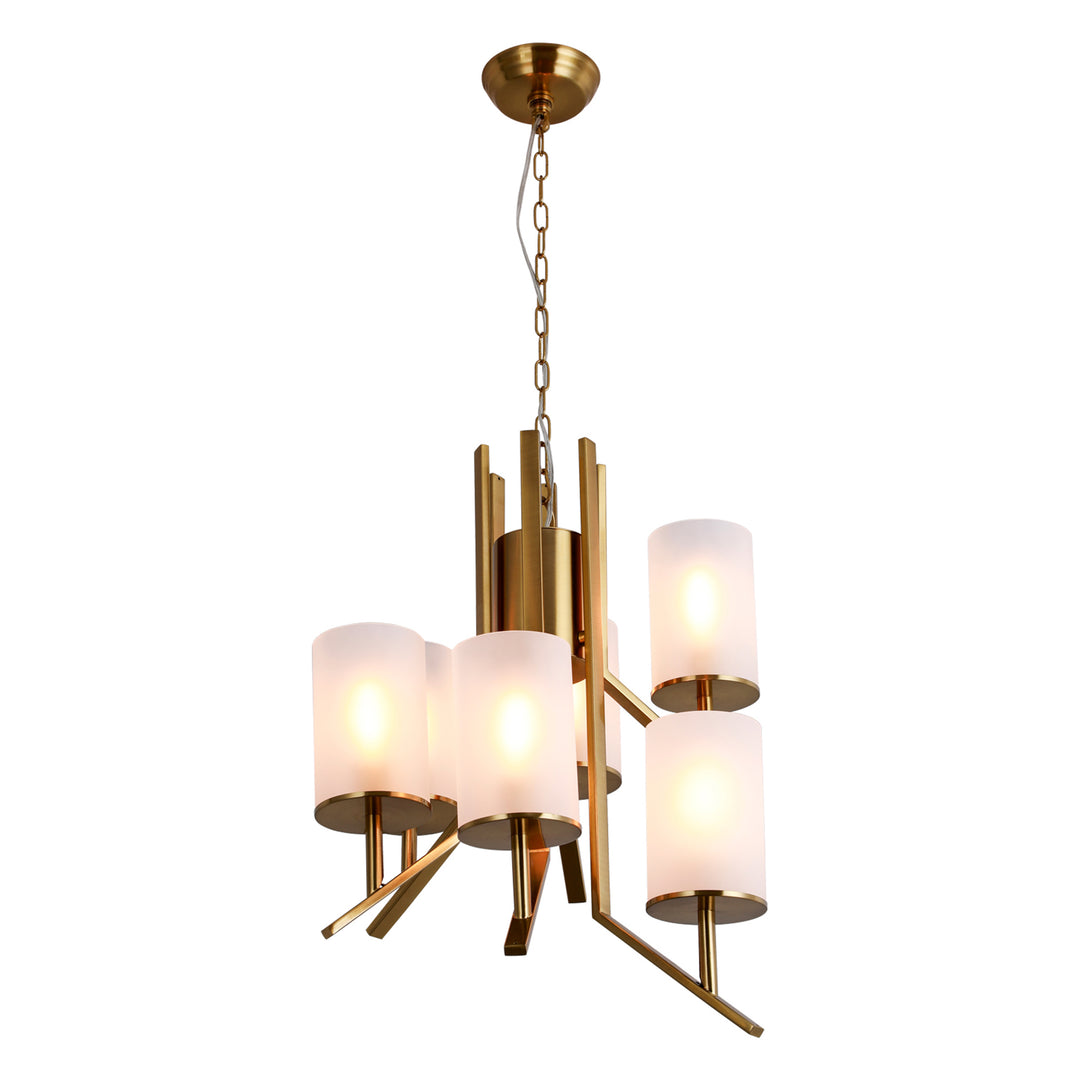 Zaza Designs 6 - Light Candle Style Classic / Traditional Chandelier With Wrought Iron Accents #MX19129