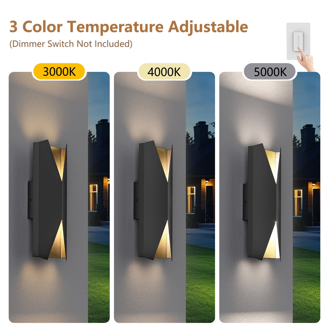 Brandalynn 2 - Lights 15''h Led Outdoor Wall Sconce #7081