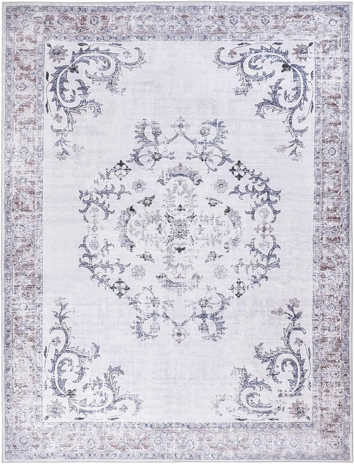 YUIlili Faux Cashmere Ornate Rugs #AZJL1