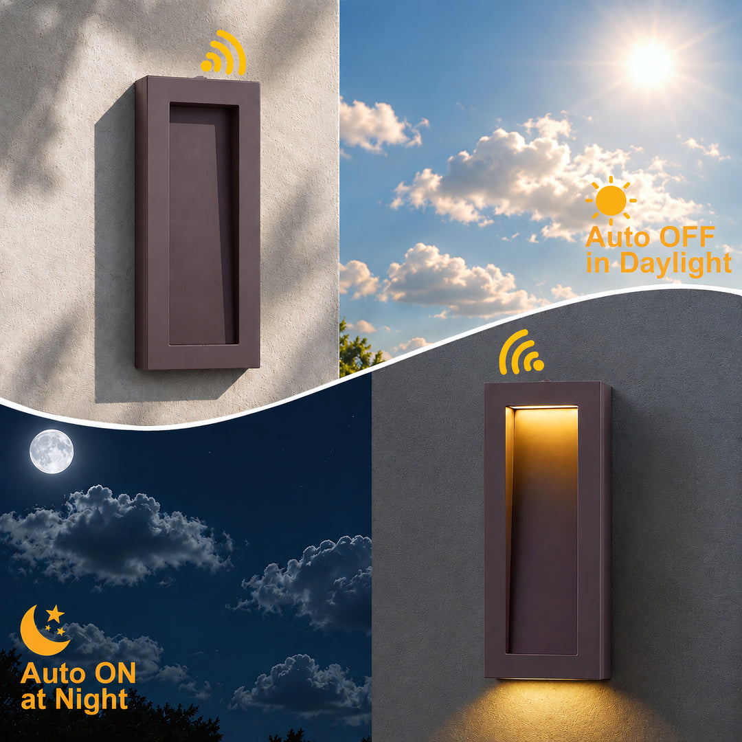 Starlight 15''H Dimmable Led Matte Black Iron Outdoor Wall Light #7085