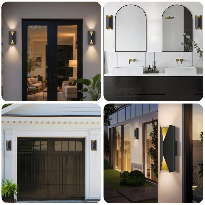 Brandalynn 2 - Lights 15''h Led Outdoor Wall Sconce #7081