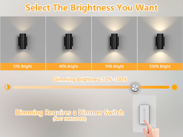 Aluminum Black Outdoor Wall Light (Set of 2) #OW7121