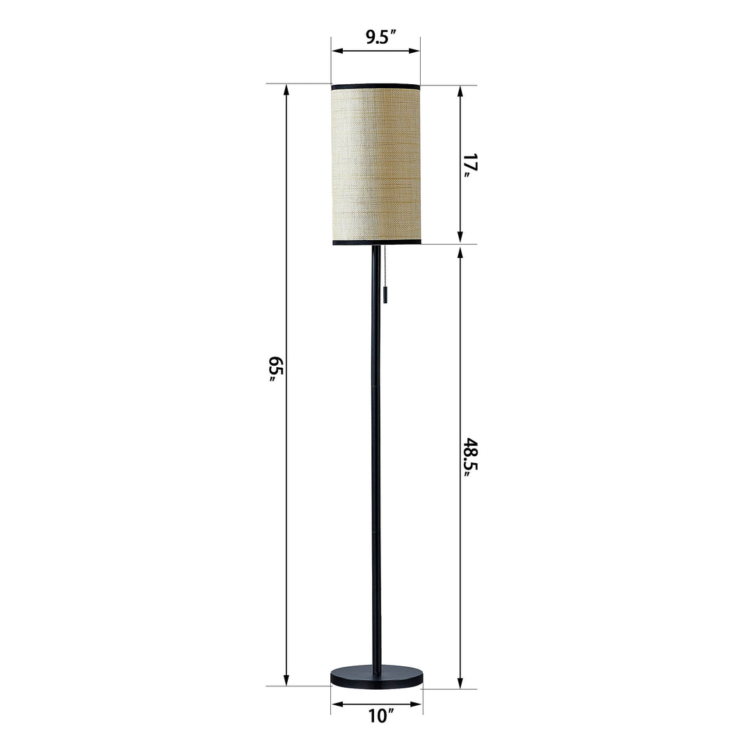 65'' Traditional Brass Floor Lamp #F221