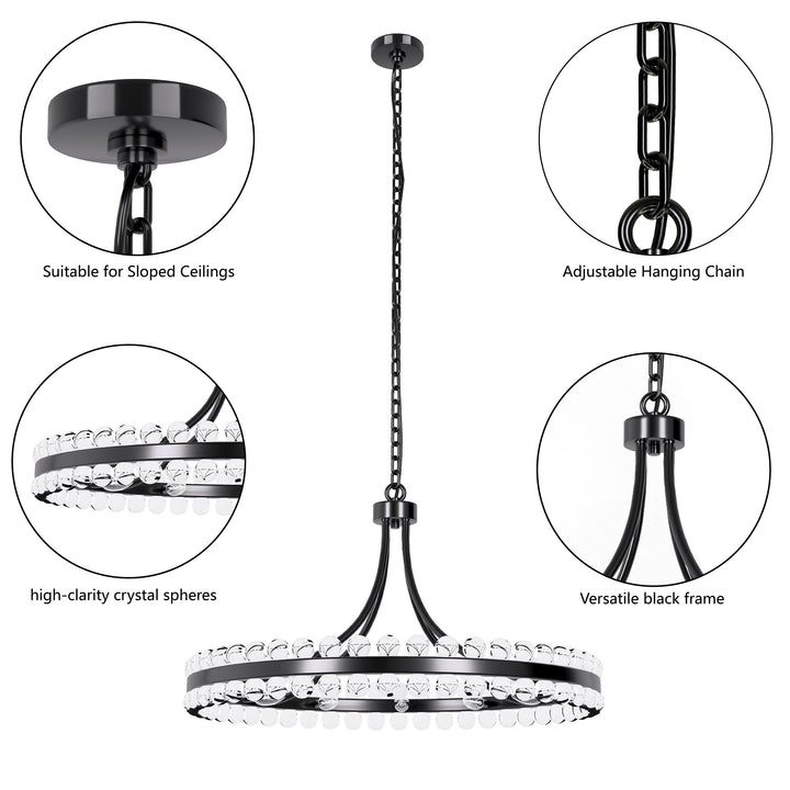 Brilliance Maxax 8 - Light Dimmable Wagon Wheel Chandelier #19217