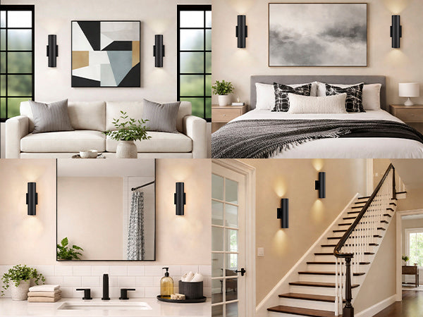 Dusk Black Dimmable Led Wall Sconces (Set of 2) #OW7121