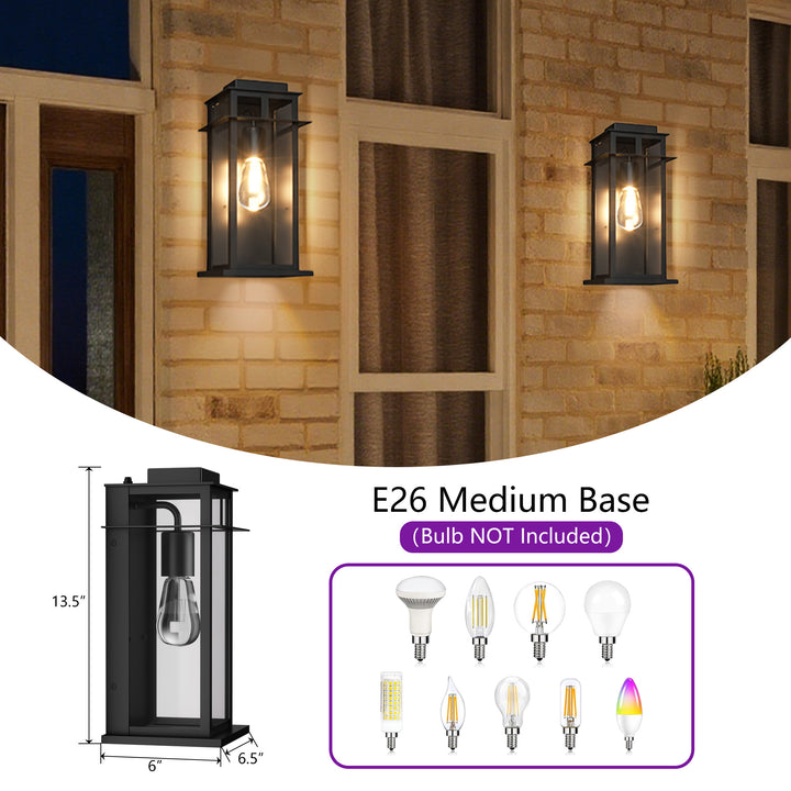 Solstice Outdoor Wall Lantern With Dusk To Dawn #7072