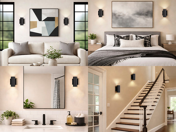 Dusk Black Dimmable Led Wall Sconces (Set of 2) #OW7121