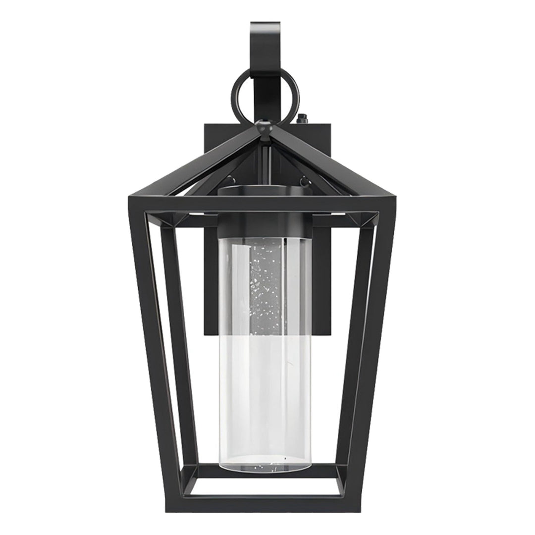 15'' Black Metal Glass Dimmable Led Outdoor Wall Sconce #7043