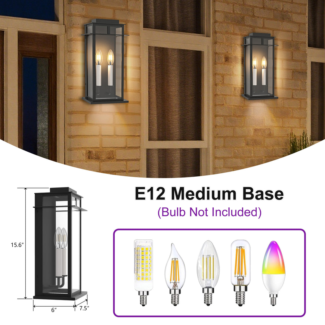 Solstice Outdoor Wall Lantern With Dusk To Dawn #7072