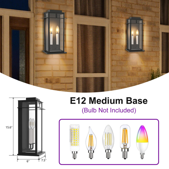 Solstice Outdoor Wall Lantern With Dusk To Dawn #7072