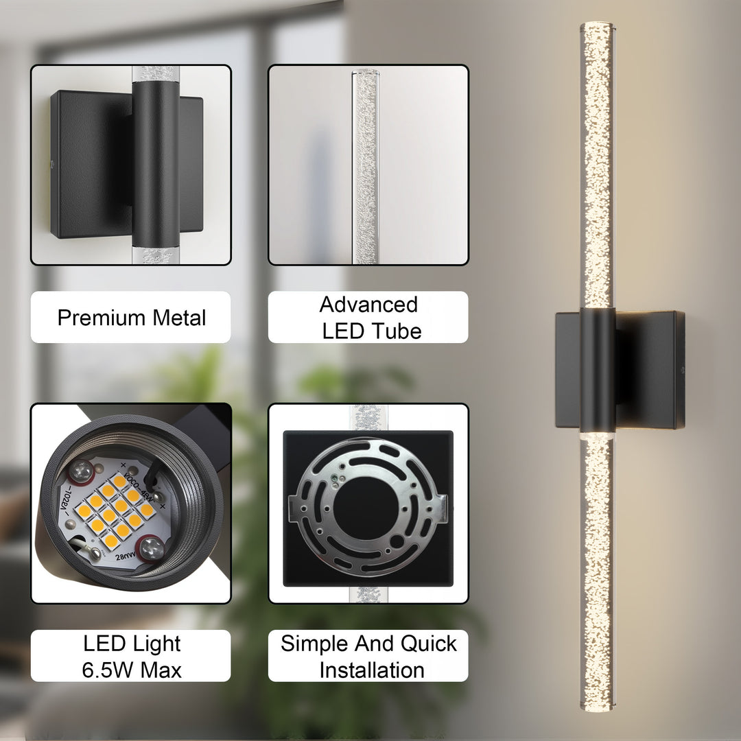 Glint 24''H Dimmable Led Outdoor Sconce With Tempered Glass #7082