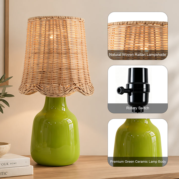 Zenith 16.5" Modern Country Ceramic Table Lamp For Living Room/bedroom #T267