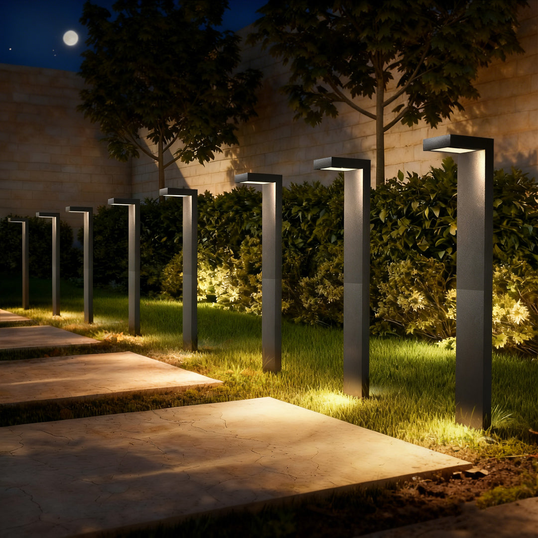 Starlight 19'' H LED Black Aluminum 4000K Outdoor Pathway Light with Etched Frosted Glass (Set of 2) #UG7095