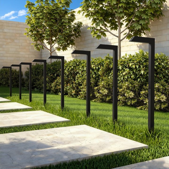 Starlight 19''H LED Black Aluminum 4000k Outdoor Pathway Light with Etched Frosted Glass #UG7096