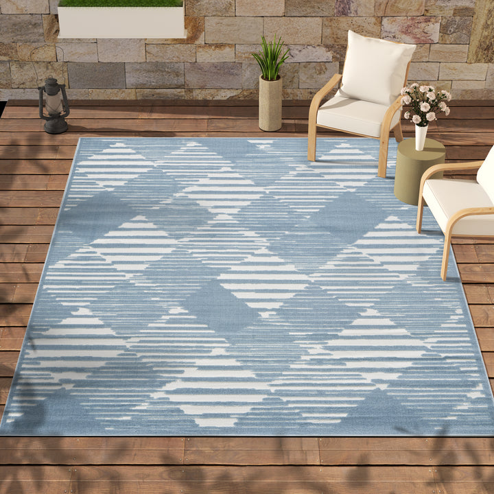 4modernhome Non-Slip Turkish Unfaded High-Low Indoor/Outdoor Area Rug For Patios, Deck, Porch Or Entryway #TO1