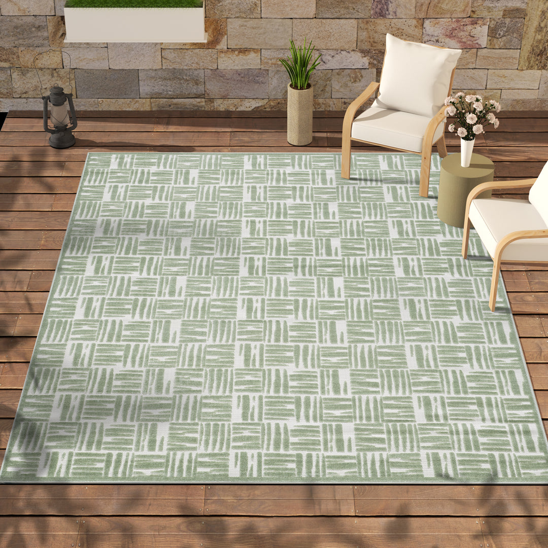 4modernhome Non-Slip Turkish Unfaded High-Low Indoor/Outdoor Area Rug For Patios, Deck, Porch Or Entryway #TO3