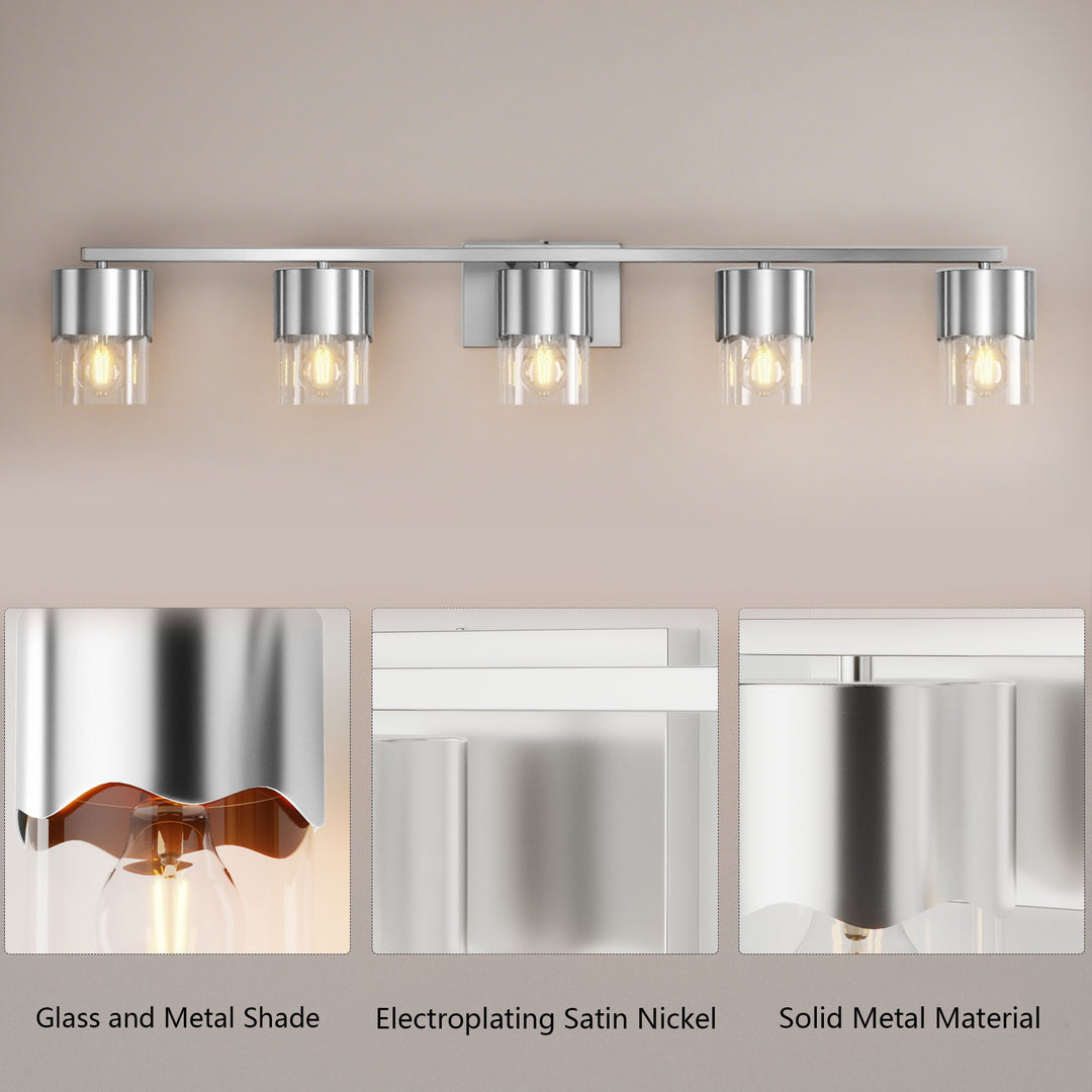 Lumin 3-light Dimmable Vanity Light With Scalloped Metal Shade